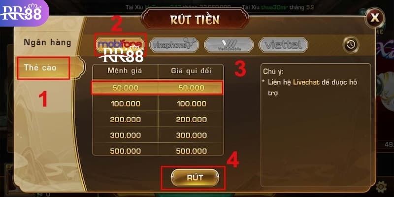 Điều kiện mà bạn cần nắm để thực hiện rút tiền RR88